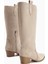 Frida Bej Süet Western Kadın Çizme 6 Cm Topuk Yüksekliği ile Şık ve Rahat 5