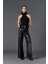 Wide Leg Deri Pantolon Siyah 2