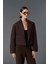 Cep Detaylı Oversize Kaşe Crop Ceket 3