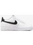 Air Force 1 Af1 Gs Leather Unisex Sneaker Swoosh Hakiki Deri Günlük Spor Ayakkabı Beyaz Siyah 1