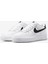Air Force 1 Af1 Gs Leather Unisex Sneaker Swoosh Hakiki Deri Günlük Spor Ayakkabı Beyaz Siyah 3
