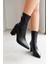 Ardews Mat Deri Topuklu Çorap Bot Siyah 1