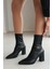 Ardews Mat Deri Topuklu Çorap Bot Siyah 3