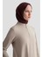 Kolları Ribanalı Yarım Fermuarlı Tunik Bej 25KT443 4