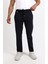 Relaxed Fit (Pilesiz) Lacivert Düz Jogger Pantolon 4