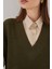 Kadın Bdart Ribanalı Dokulu Rahat Fit Triko Yelek Haki Yeşil 5