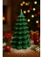 Yeni Yıl Noel Çam Ağacı Temalı Mum - Yılbaşı Sofra Süsü Dekorasyon El Yapımı Mum 13 cm 3