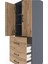 Hyperion Dolap 3 Raflı 3 Çekmeceli 2 Kapaklı 60X44X163 Antrasit-Çam 5