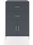 Hyperion Dolap Tek Raflı 2 Çekmeceli 2 Kapaklı 88X44X134 Antrasit-Antrasit 1