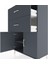 Hyperion Dolap Tek Raflı 2 Çekmeceli 2 Kapaklı 88X44X134 Antrasit-Antrasit 5