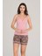 Lady Lingerie Kahverengi 3 Lü Bayan Şort Pijama Takımı 2