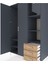 Kronos Dolap 5 Raflı 3 Çekmeceli Tek Askılı 132X59X195 Antrasit-Antrasit/çam 4