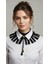 Kadın Siyah Fırfırlı Choker Kolye – Şerit ve Püskül Detaylı Trend Boyun Aksesuarı 2