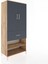 Hyperion Dolap 4 Raflı Tek Çekmeceli 2 Kapaklı 88X44X195 Çam-Antrasit 2