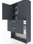 Arges Dolap 3 Raflı 2 Çekmeceli 2 Kapaklı 88X30X163 Antrasit-Antrasit 5