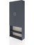 Arges Dolap 3 Raflı 2 Kapaklı Tek Askılı 88X30X221 Antrasit-Antrasit 3