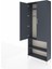 Arges Dolap 3 Raflı 2 Kapaklı Tek Askılı 88X30X221 Antrasit-Antrasit 4