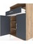 Hyperion Dolap 3 Raflı Tek Çekmeceli 2 Kapaklı 88X44X134 Çam-Antrasit 5