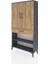 Arges Dolap 4 Raflı Tek Çekmeceli 2 Kapaklı 88X30X163 Antrasit-Çam 3