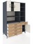 Kronos Dolap 9 Raflı 5 Çekmeceli 3 Kapaklı 132X59X195 Antrasit-Aytaşı/çam 5