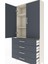 Arges Dolap 3 Raflı 4 Çekmeceli 2 Kapaklı 88X30X182 Aytaşı-Antrasit 5