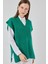 Kadın Bdart Ribanalı Dokulu Rahat Fit Triko Yelek Zümrüt Yeşili 4