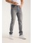 Erkek Pantolon Gri Regular Fit Fermuarlı Jeans 1