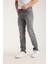 Erkek Pantolon Gri Regular Fit Fermuarlı Jeans 6