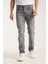 Erkek Pantolon Gri Regular Fit Fermuarlı Jeans 10