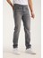 Erkek Pantolon Gri Regular Fit Fermuarlı Jeans 1