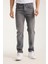 Erkek Pantolon Gri Regular Fit Fermuarlı Jeans 2