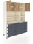 Hyperion Dolap 8 Raflı 8 Çekmeceli 3 Kapaklı 132X44X195 Aytaşı-Çam/antrasit 5