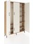 Arges Dolap 7 Raflı 5 Kapaklı Tek Askılı 132X30X195 Çam-Aytaşı/çam 5