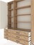 Arges Dolap 8 Raflı 6 Çekmeceli Tek Kapaklı 132X30X195 Çam-Aytaşı/çam 4