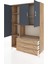 Hyperion Dolap 6 Raflı 3 Çekmeceli 3 Kapaklı 132X44X195 Çam-Antrasit/çam 3
