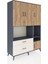 Hyperion Dolap 7 Raflı 2 Çekmeceli 4 Kapaklı 132X44X195 Antrasit-Çam/aytaşı 2