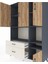 Hyperion Dolap 7 Raflı 2 Çekmeceli 4 Kapaklı 132X44X195 Antrasit-Çam/aytaşı 4