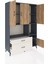 Hyperion Dolap 7 Raflı 2 Çekmeceli 4 Kapaklı 132X44X195 Antrasit-Çam/aytaşı 5