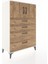 Hyperion Dolap Tek Raflı 4 Çekmeceli 2 Kapaklı 88X44X134 Aytaşı-Çam 2