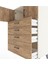 Hyperion Dolap Tek Raflı 4 Çekmeceli 2 Kapaklı 88X44X134 Aytaşı-Çam 5