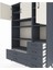 Hyperion Dolap 9 Raflı 6 Çekmeceli 3 Kapaklı 132X44X195 Antrasit-Aytaşı/antrasit 4