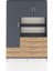 Arges Dolap 8 Raflı 6 Çekmeceli 3 Kapaklı 132X30X195 Antrasit-Antrasit/çam 1