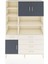 Hyperion Dolap 9 Raflı 5 Çekmeceli 3 Kapaklı 132X44X195 Aytaşı-Antrasit/aytaşı 1