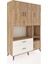 Hyperion Dolap 7 Raflı 2 Çekmeceli 4 Kapaklı 132X44X195 Çam-Çam/aytaşı 2