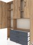 Arges Dolap 6 Raflı 3 Çekmeceli 3 Kapaklı 132X30X195 Çam-Çam/antrasit 4
