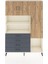 Arges Dolap 8 Raflı 4 Çekmeceli 3 Kapaklı 132X30X195 Aytaşı-Çam/antrasit 1