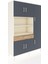 Hyperion Dolap 10 Raflı Tek Çekmeceli 6 Kapaklı 132X44X195 Aytaşı-Antrasit/çam 2