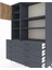 Hyperion Dolap 7 Raflı 8 Çekmeceli Tek Kapaklı 132X44X195 Antrasit-Çam/antrasit 4