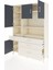 Hyperion Dolap 9 Raflı 4 Çekmeceli 4 Kapaklı 132X44X195 Aytaşı-Antrasit/aytaşı 3