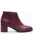Kadın Hakiki Deri Topuklu Bot - Bordo 3